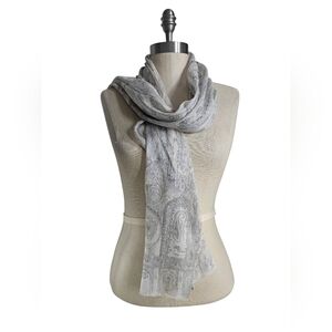 ETRO Made In Italy Linen / Silk Blend Medallion Pattern Scarf | SZ 53"